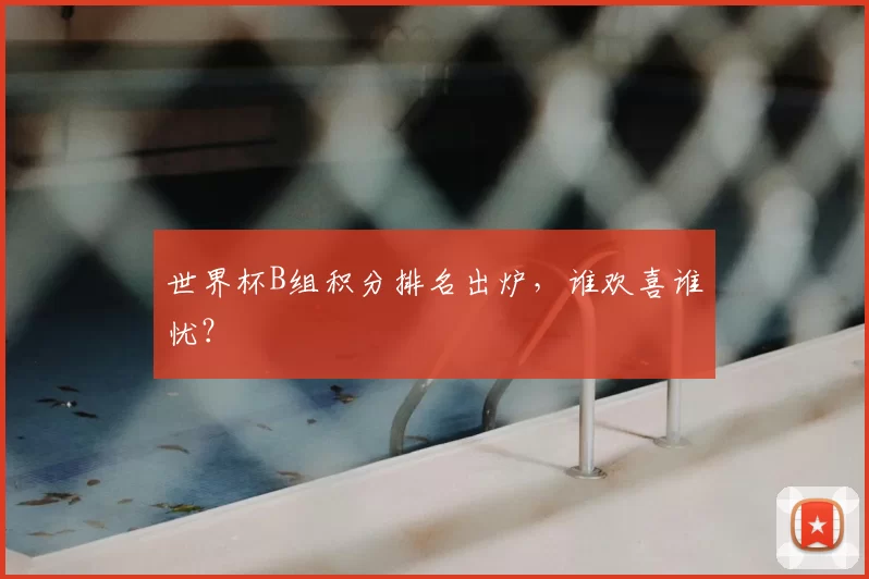 世界杯B组积分排名出炉,谁欢喜谁忧?